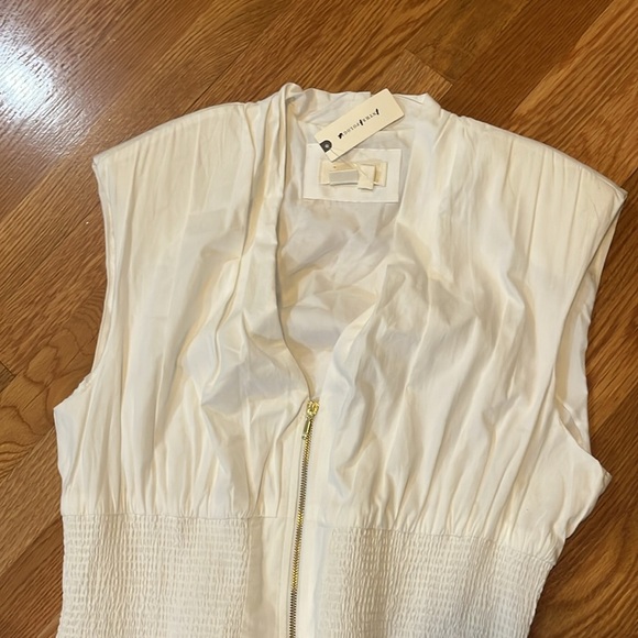 Anthropologie The Tommie Cap-Sleeve Smocked Front-Zip Shirt Dress Size XL NWT - Picture 10 of 13